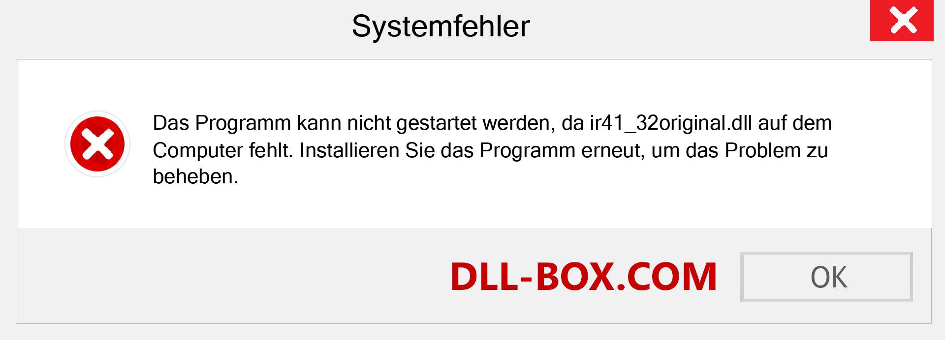 ir41_32original.dll-Datei fehlt?. Download für Windows 7, 8, 10 - Fix ir41_32original dll Missing Error unter Windows, Fotos, Bildern