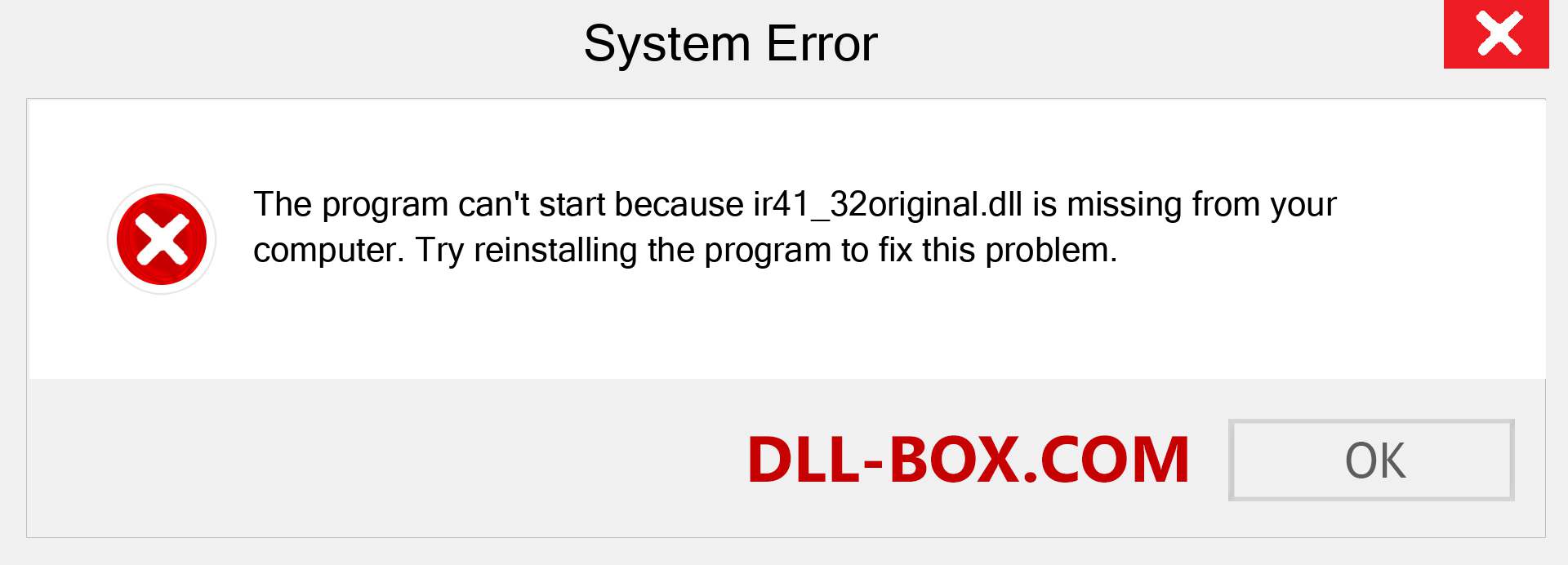  ir41_32original.dll file is missing?. Download for Windows 7, 8, 10 - Fix  ir41_32original dll Missing Error on Windows, photos, images