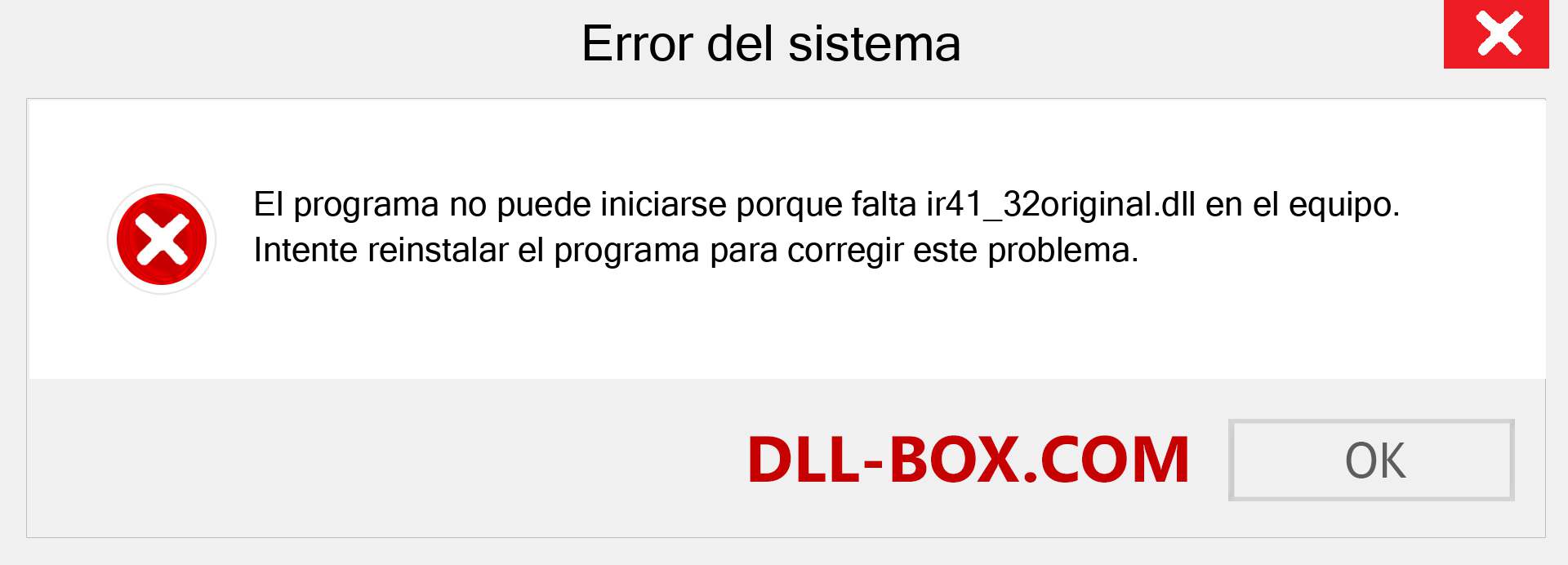 ¿Falta el archivo ir41_32original.dll ?. Descargar para Windows 7, 8, 10 - Corregir ir41_32original dll Missing Error en Windows, fotos, imágenes